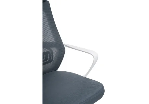 Компьютерное кресло Golem dark gray / white 15332 Woodville, серый/сетка ткань, ножки/металл/белый, размеры - *550***680*630 фото 9